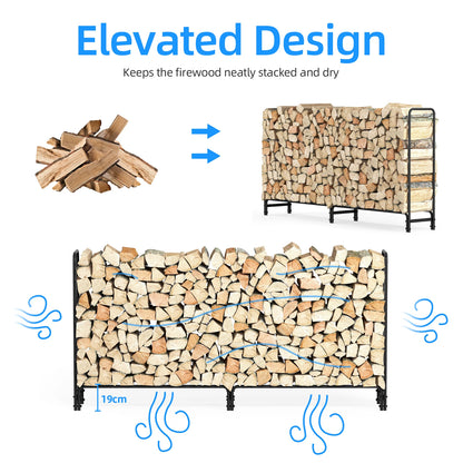 Heavy-Duty Firewood Log Rack