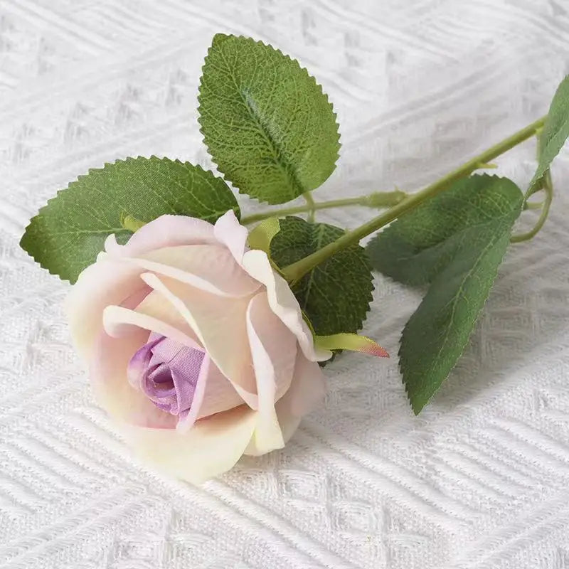Velvet Artificial Rose Stems | Realistic Silk Flowers for Wedding & Home Décor