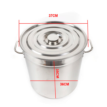 Large Capacity Stainless Steel Stock Pot with Lid