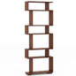 6-Tier S-Shaped Bookshelf | Modern Geometric Room Divider