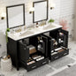 Solid Wood Dual Basin Bathroom Vanity