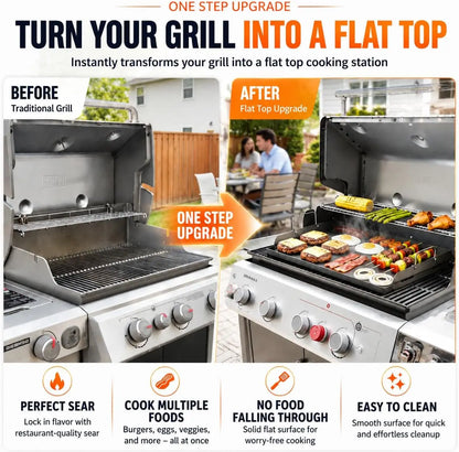 Heavy-Duty Flat Top Griddle for Gas Grill