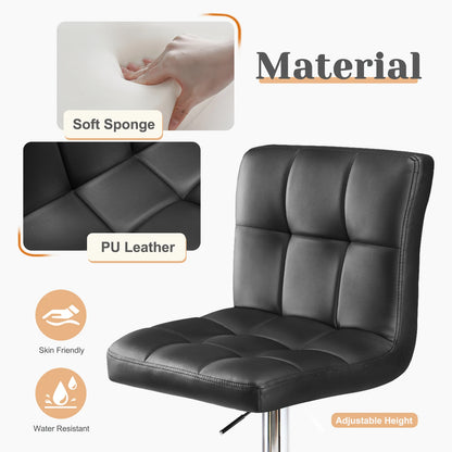 Faux Leather Counter Height Bar Stools