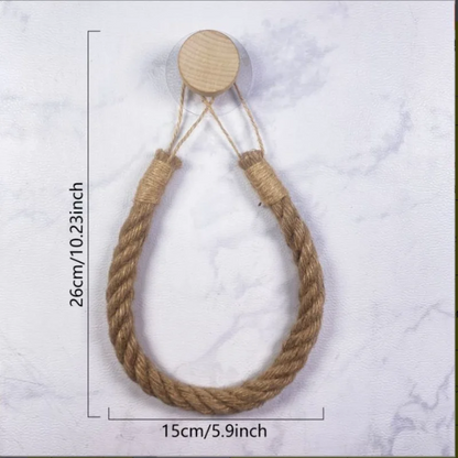 Retro Wall-Mounted Rope Towel Holder