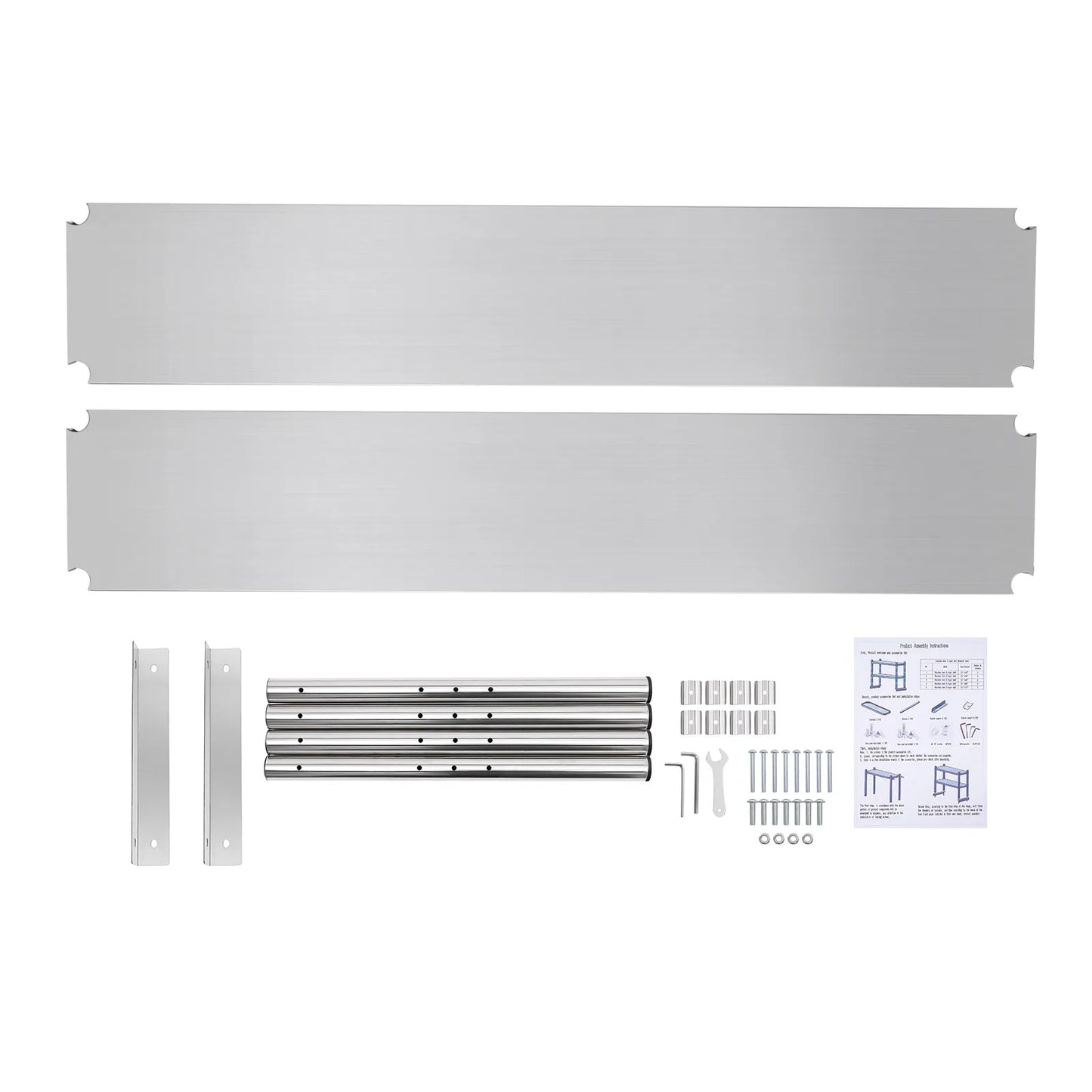 Heavy-Duty 2-Tier Stainless Steel Storage Shelving