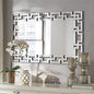 Silver Venetian Art Mirror with Beveled Glass Edge