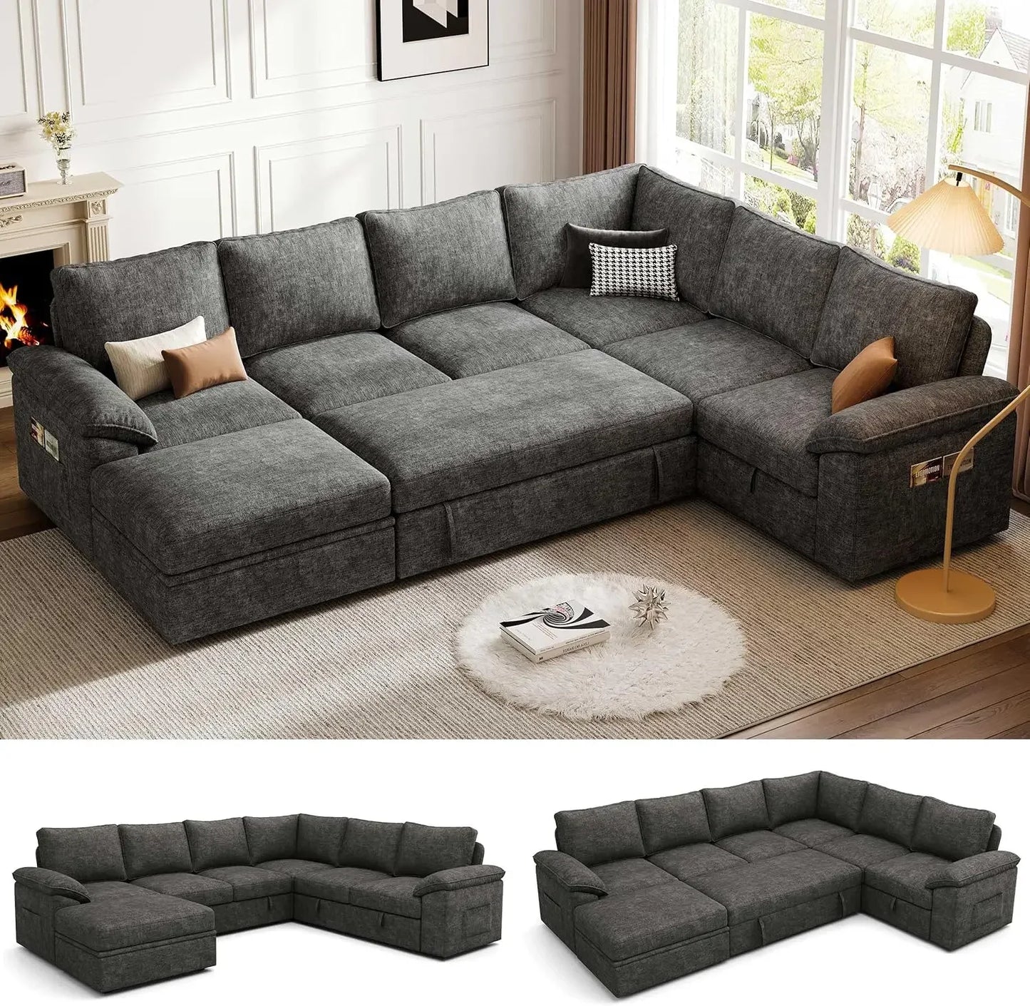 Luxury Modular Sleeper Sofa with Storage