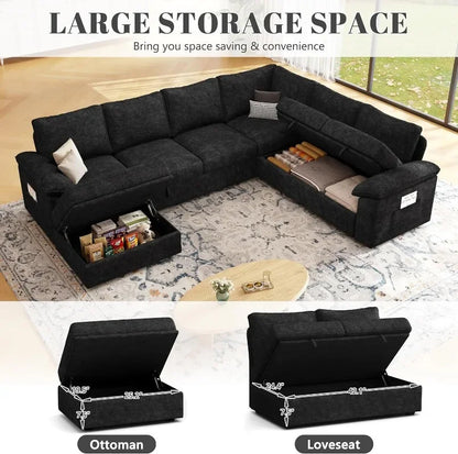 Luxury Modular Sleeper Sofa with Storage