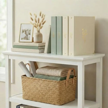 Aesthetic 3 Ring Binder Set of 2 | Sage & Beige 1 Inch Letter Size Binders