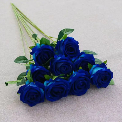 Velvet Artificial Rose Stems | Realistic Silk Flowers for Wedding & Home Décor