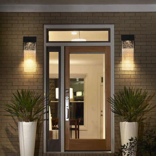 Modern Outdoor LED Wall Sconces with Bubble Glass