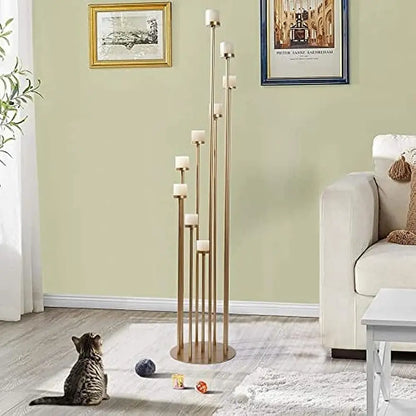 Beautiful 9-Arm Ascending Iron Candelabra