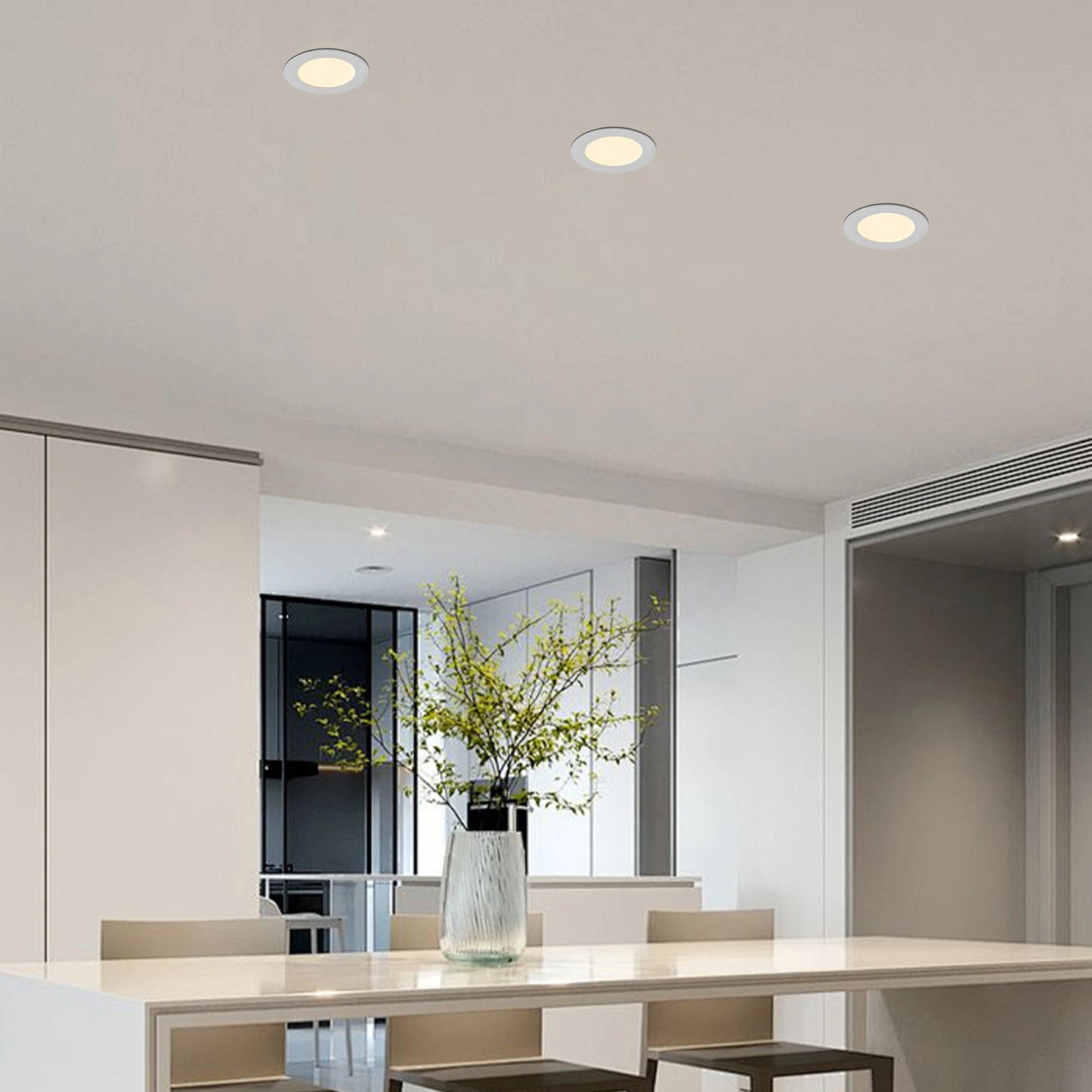 Energy-Efficient & Dimmable Recessed Lights, Pack of 12