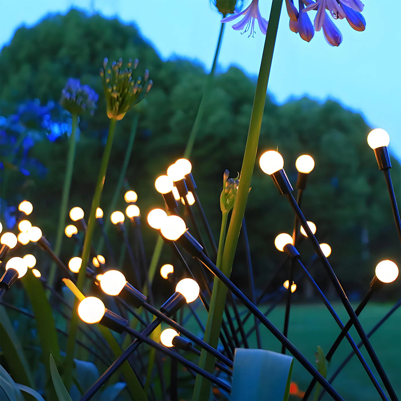 Solar-Powered Firefly LED Decorative Lights