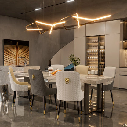 Modern Dining Room Chairs with High Tufted Back