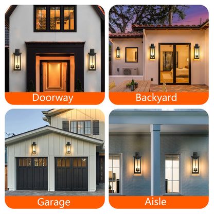 Weatherproof Exterior Wall Lantern with Dusk to Dawn Sensor