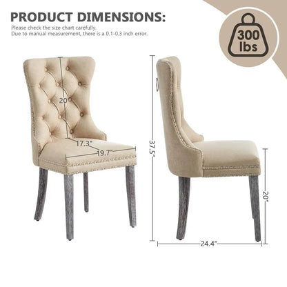 Modern Wingback Dining Room Chair Set