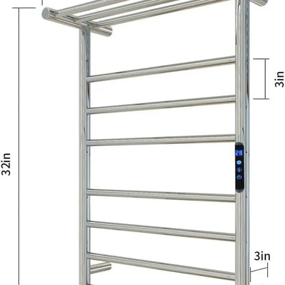 Smart WiFi Heated Towel Rack | Wall Mounted Stainless Steel Towel Warmer