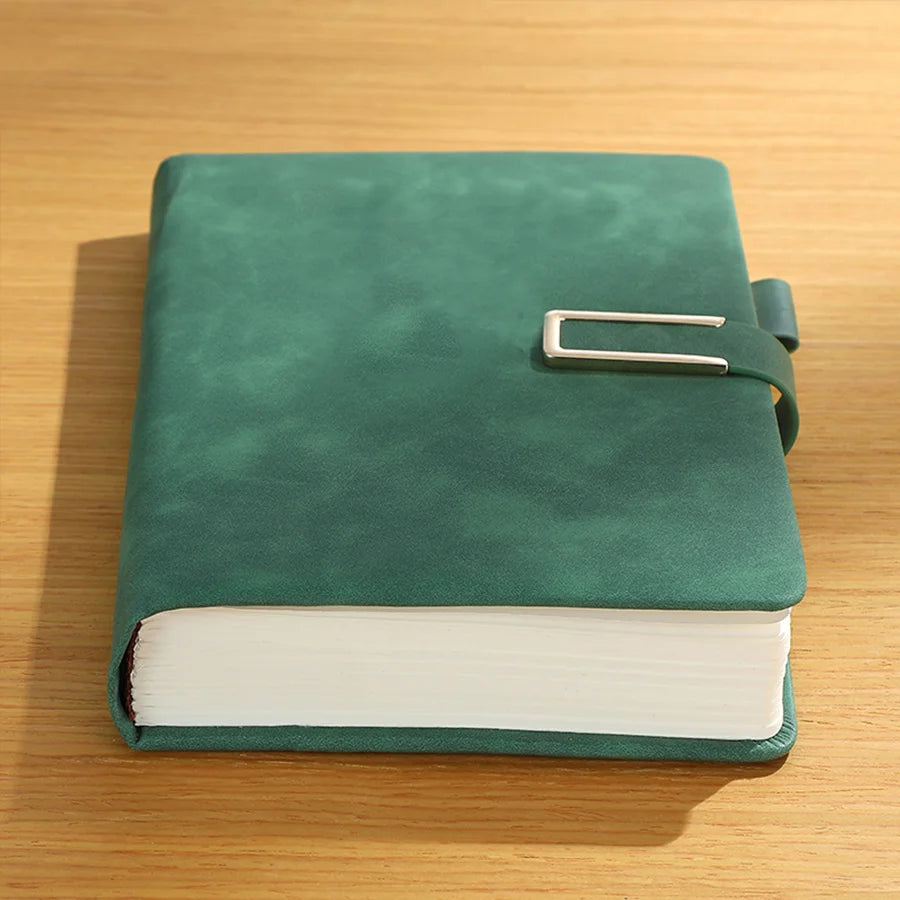 Vintage A5 Leather Notebook | Soft Cover Journal for Work, School & Meetings