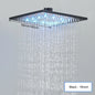 16 Inch LED Rainfall Shower Head | Large Square Brass Ceiling Mount Shower