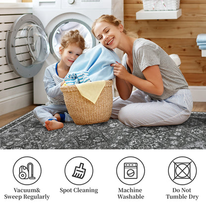 Beautiful Machine Washable Living Room Rug