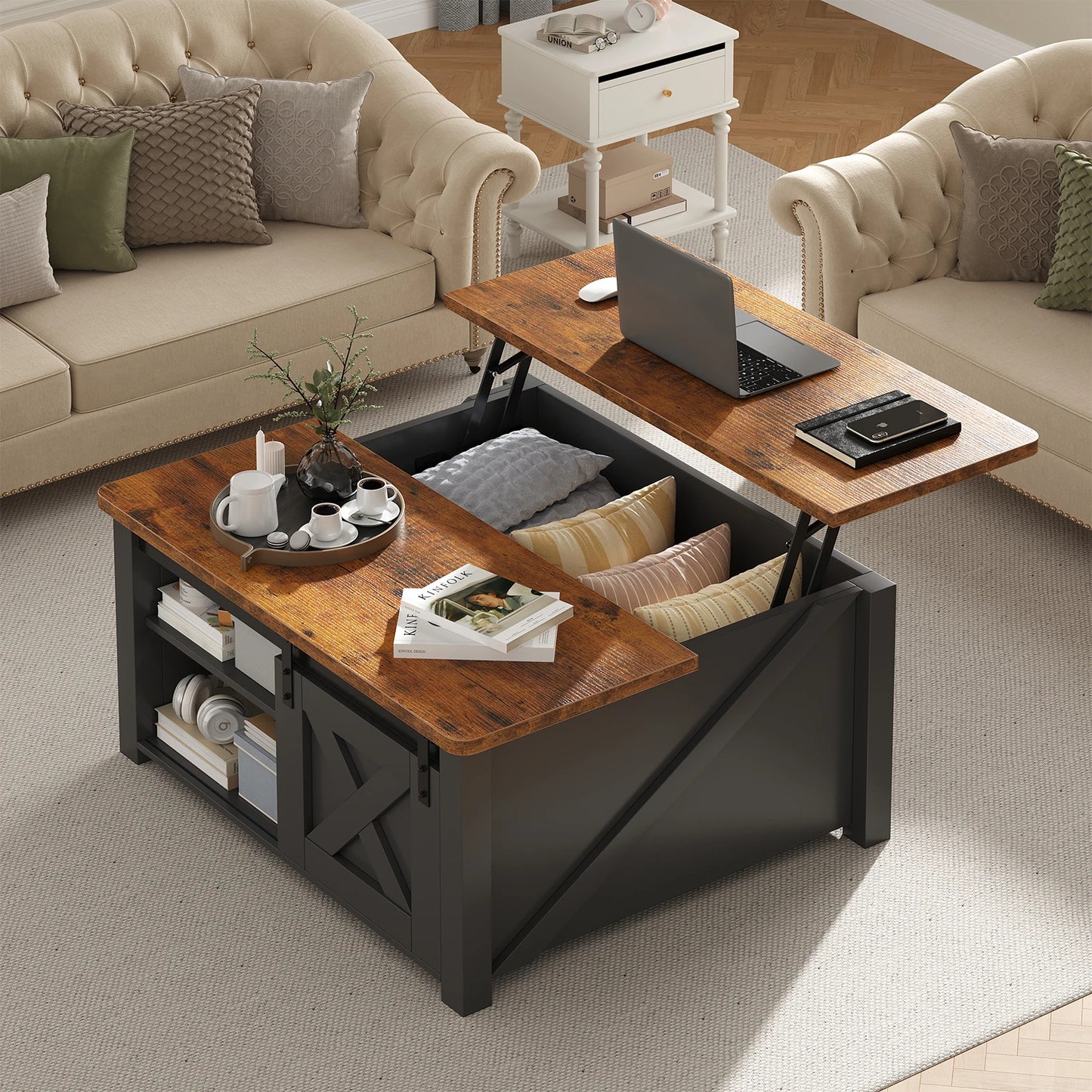 Lift-Top Coffee Table with Storage