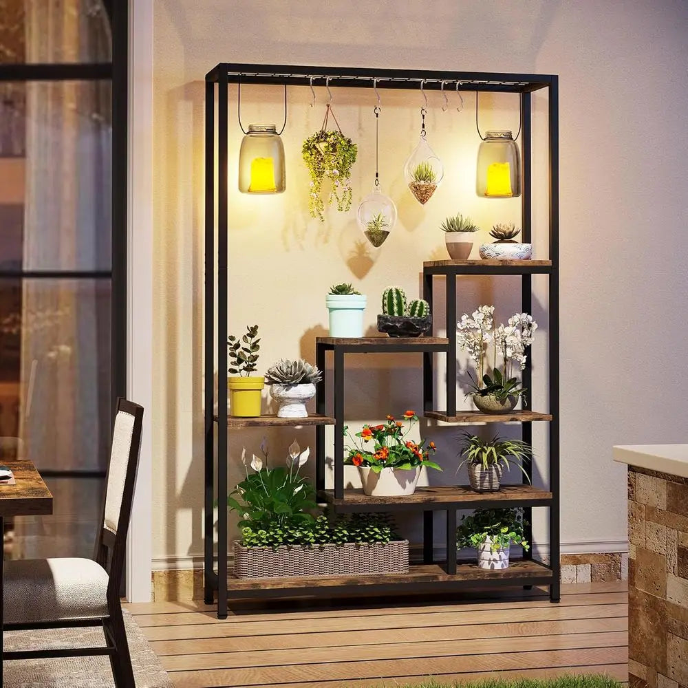 Large Modern Metal Plant Stand for Indoor Garden