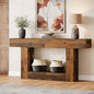 Farmhouse Style Wooden Console Table