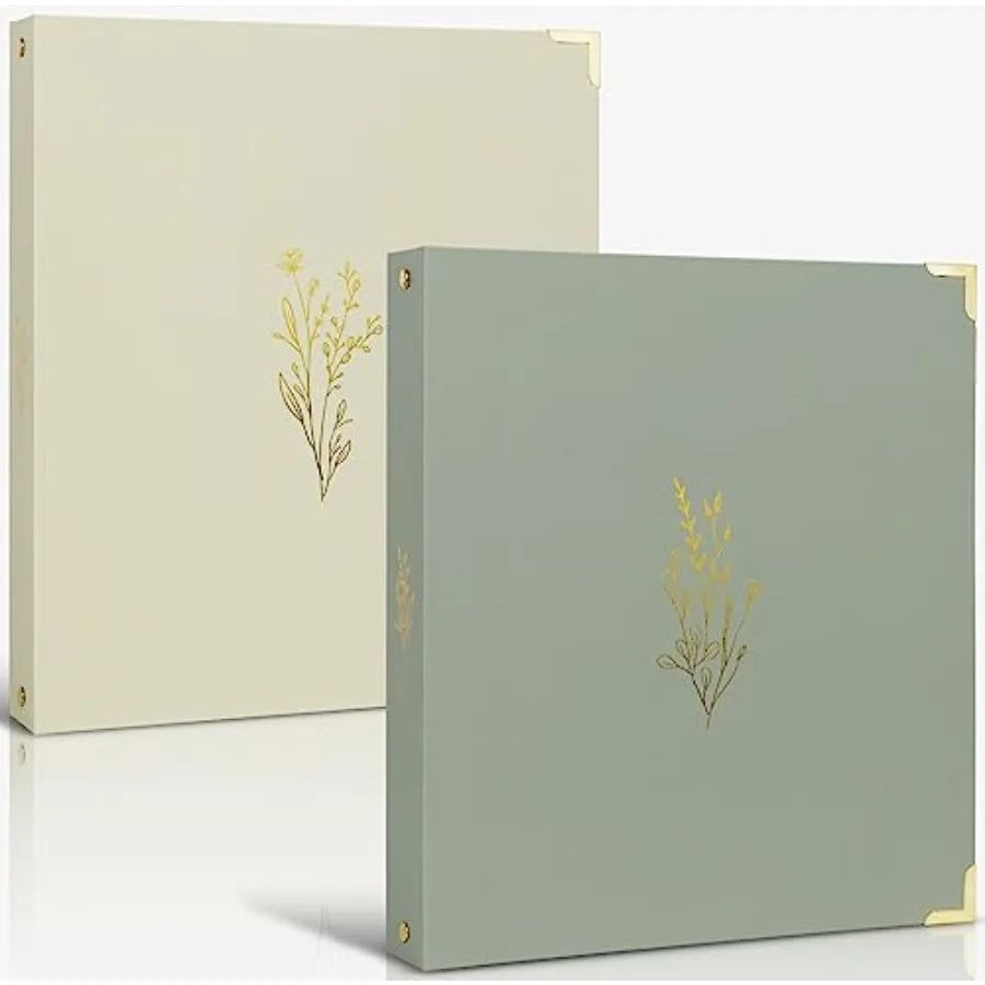 Aesthetic 3 Ring Binder Set of 2 | Sage & Beige 1 Inch Letter Size Binders