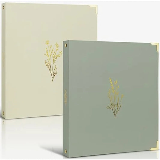 Aesthetic 3 Ring Binder Set of 2 | Sage & Beige 1 Inch Letter Size Binders