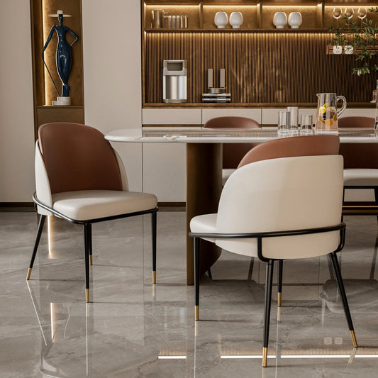 Modern Upholstered Dining Room Chairs, Set of 2