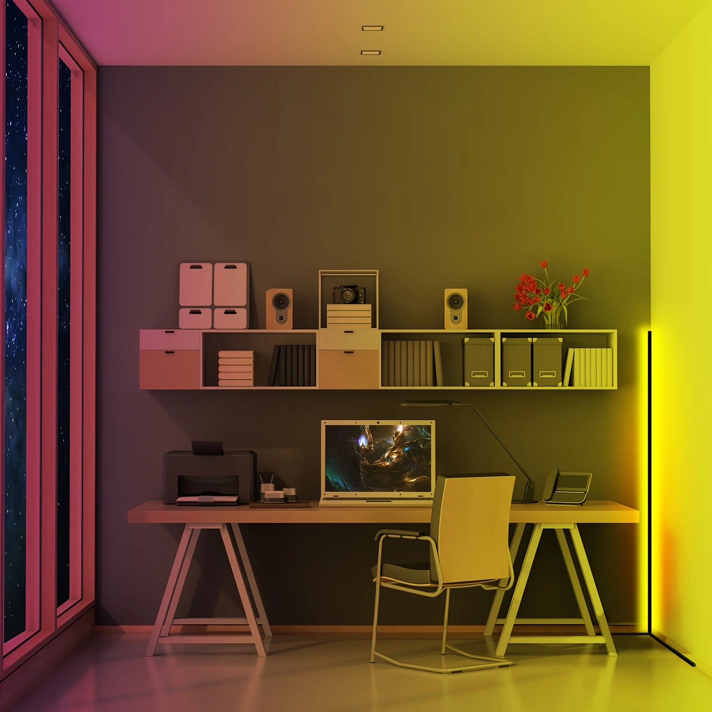 Beautifully Designed, Space-Saving LED Floor Lamp