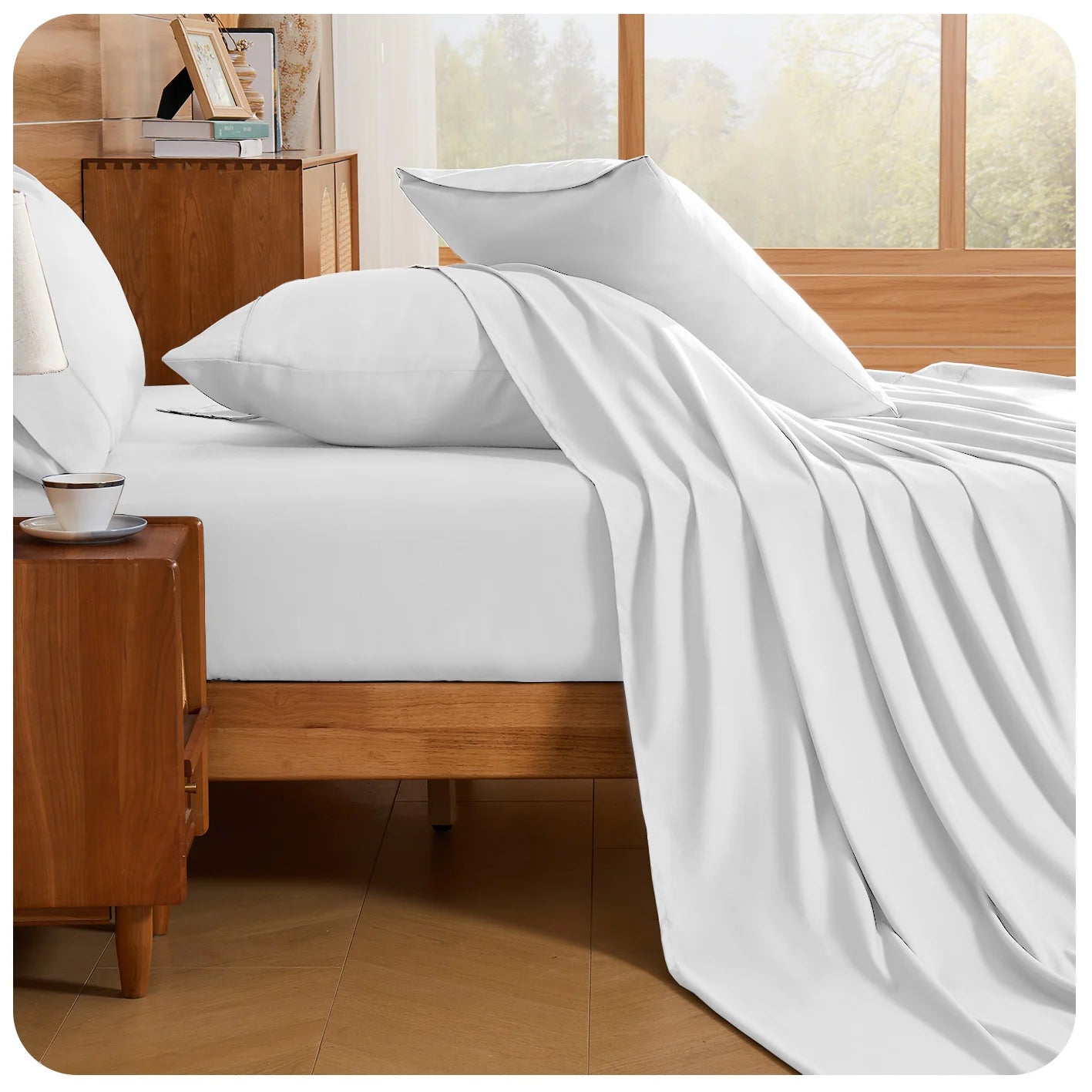 Cool & Soft 4-Piece Microfiber Sheet Set | Deep Pocket Bed Sheets Up to 18"