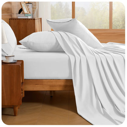 Cool & Soft 4-Piece Microfiber Sheet Set | Deep Pocket Bed Sheets Up to 18"