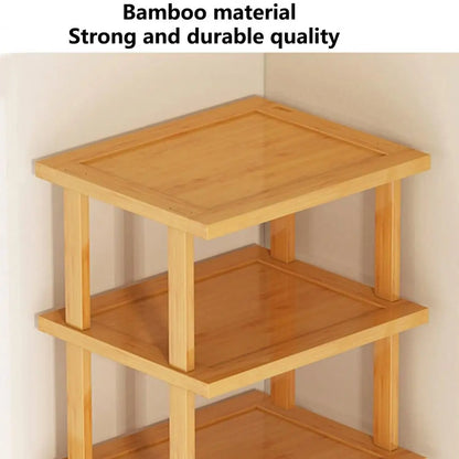 Space-Saving Bamboo Shoe Rack