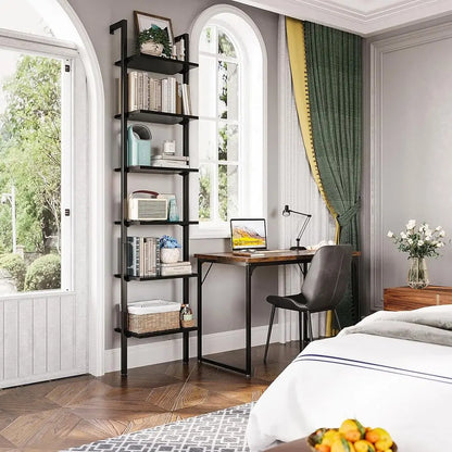 Stylish 6-Tier Metal Frame Ladder Shelf