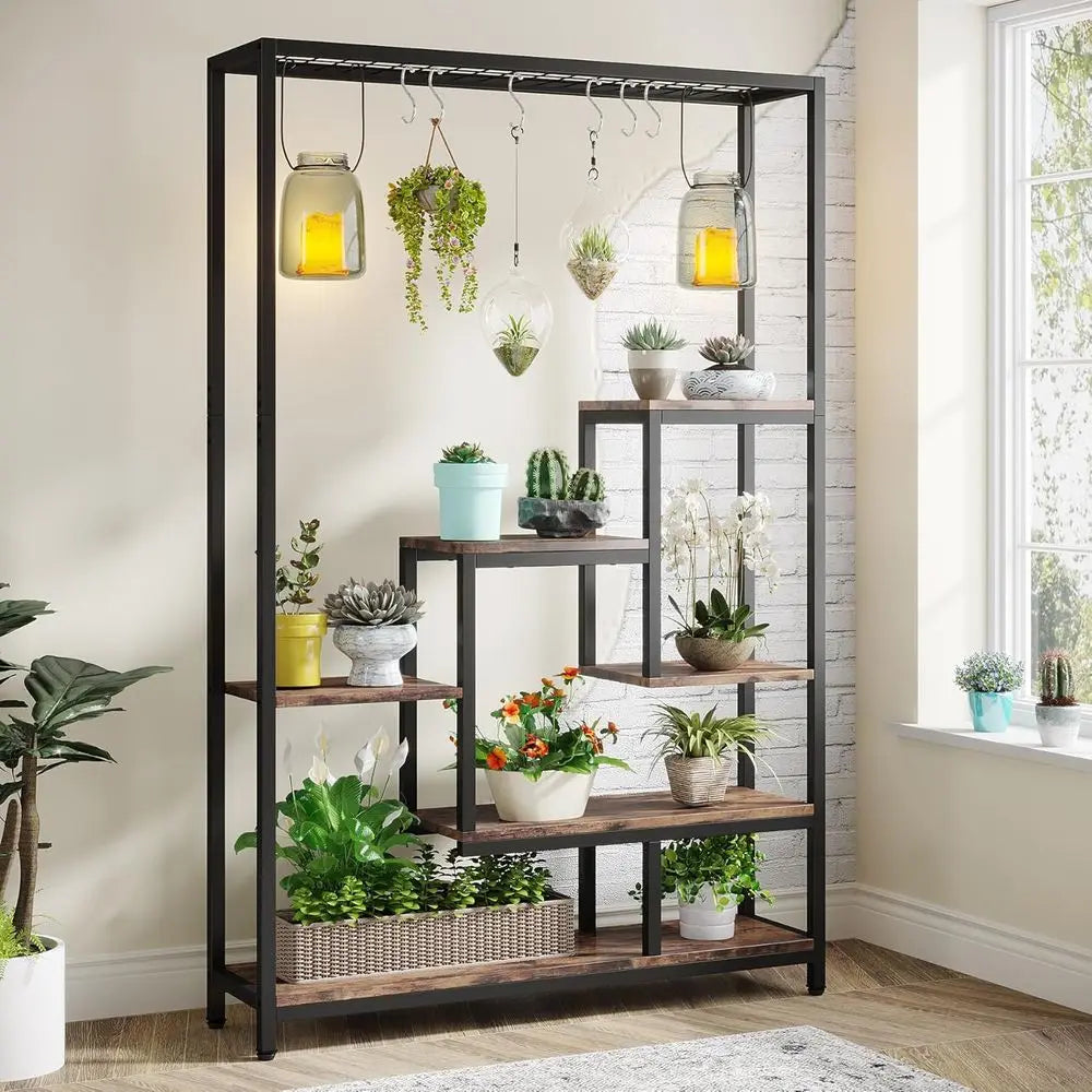 Large Modern Metal Plant Stand for Indoor Garden