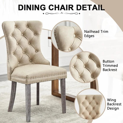 Modern Wingback Dining Room Chair Set