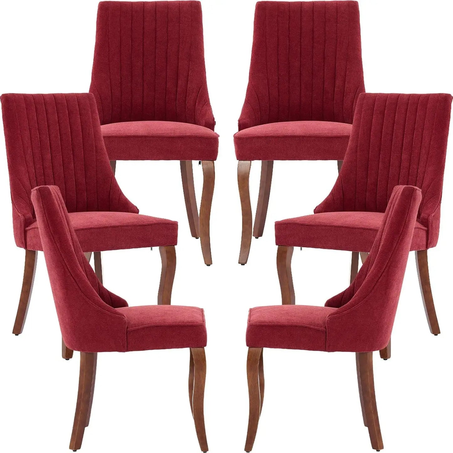 Mid Century Upholstered Dining Room Chairs, Set of 6