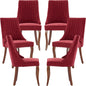 Mid Century Upholstered Dining Room Chairs, Set of 6