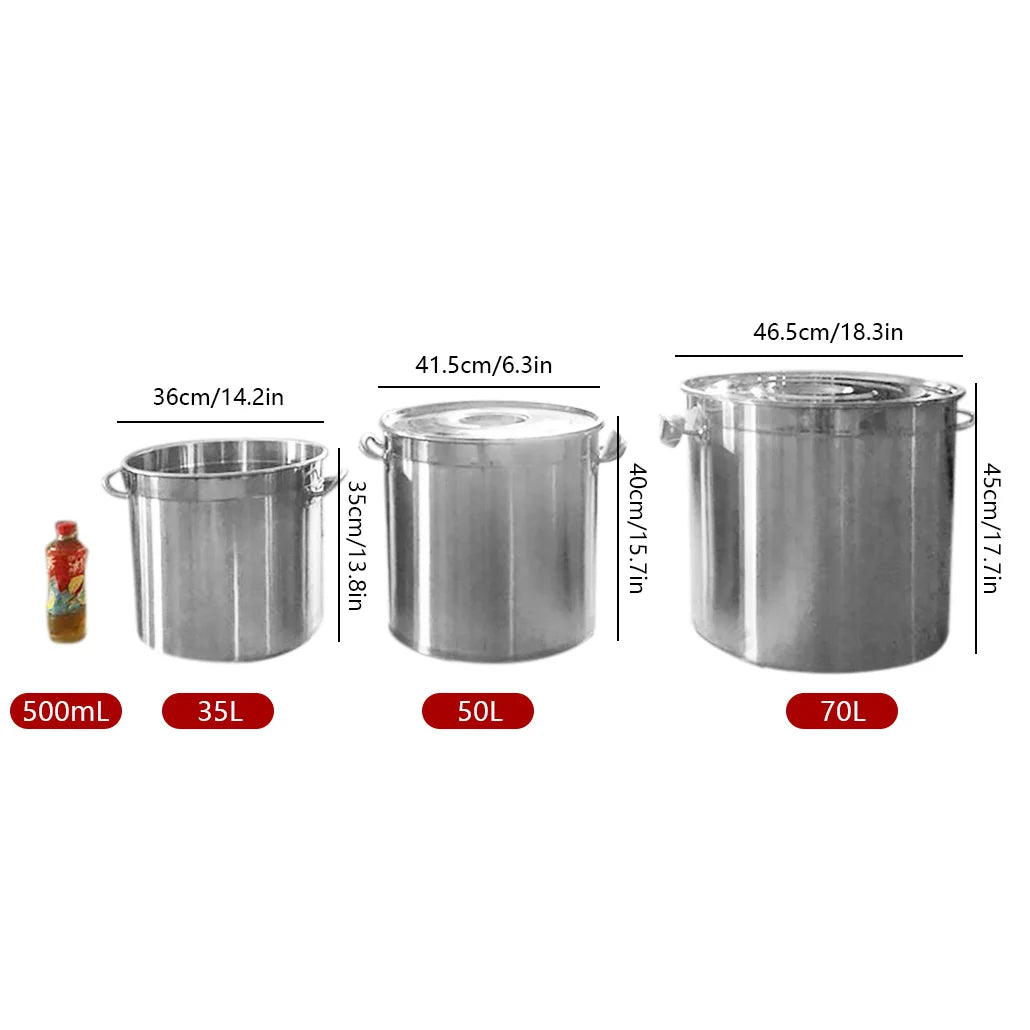 Large Capacity Stainless Steel Stock Pot with Lid