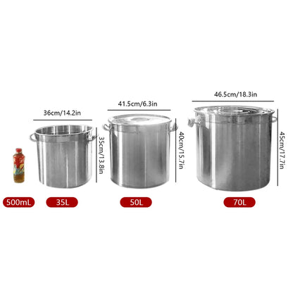 Large Capacity Stainless Steel Stock Pot with Lid