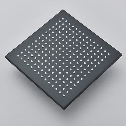 16 Inch LED Rainfall Shower Head | Large Square Brass Ceiling Mount Shower