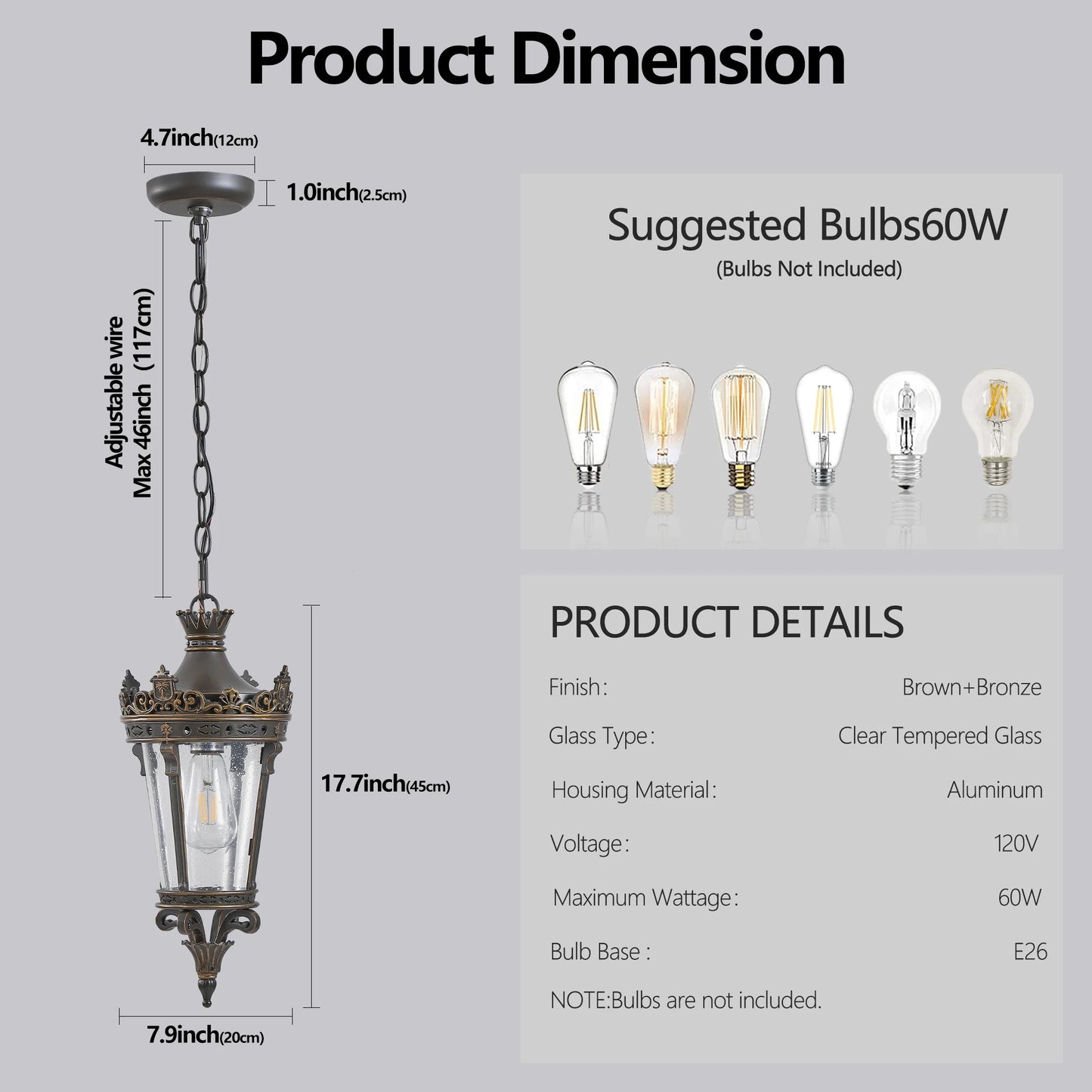 Vintage Crown Lantern with Ornate Metal Design