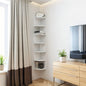 7-Tier Rustic Corner Wall Shelf | Floating Triangular Wall Storage Rack