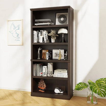 Modern 5-Tier Open Storage Bookshelf 
