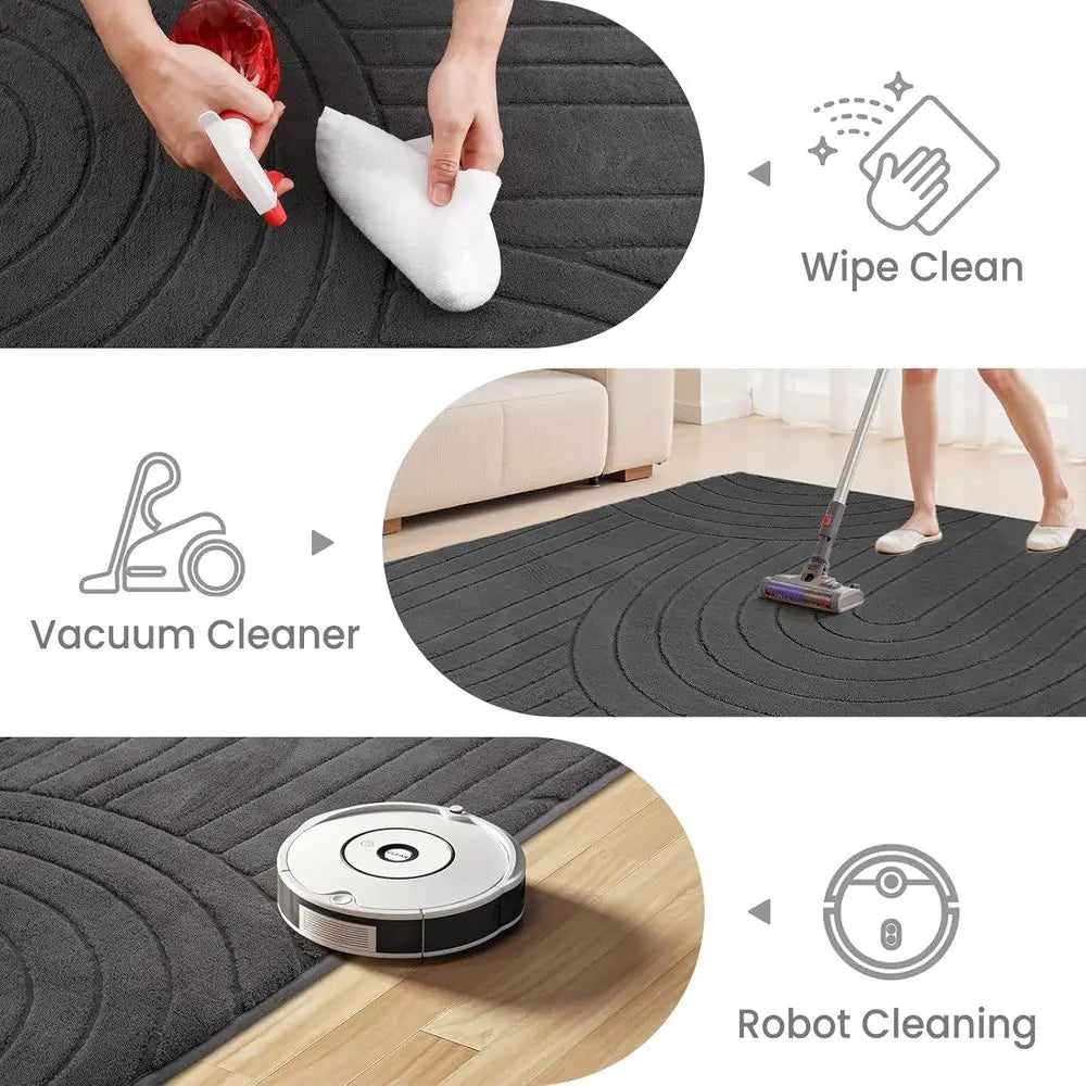 Plush Washable Area Rug