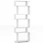 6-Tier S-Shaped Bookshelf | Modern Geometric Room Divider