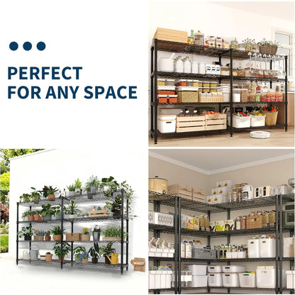 Heavy-Duty Adjustable Metal Storage Shelves