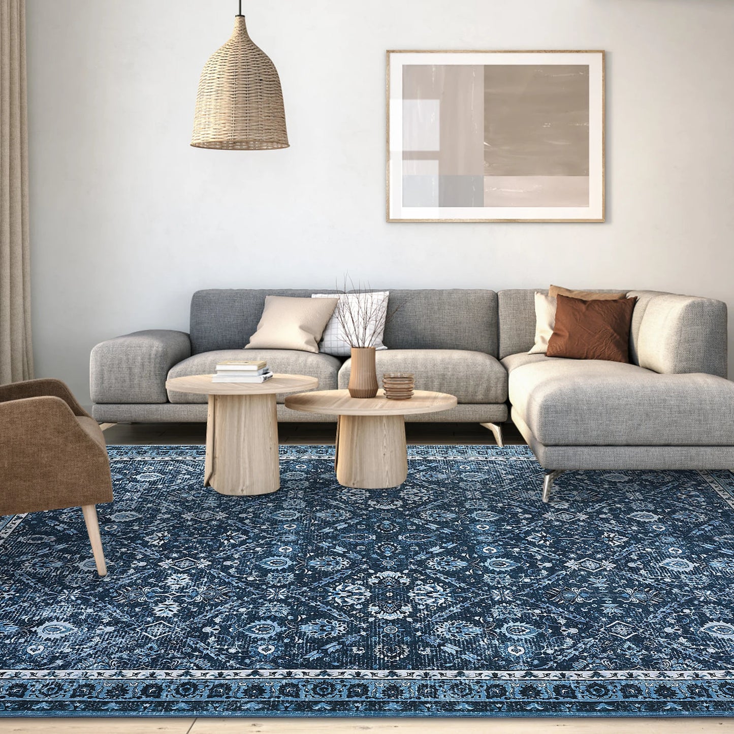 Beautiful Machine Washable Living Room Rug
